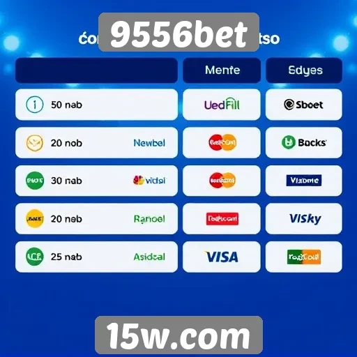 Métodos de pagamento disponíveis no 9556bet